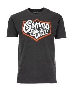 Simms Fish It Well Badge T-Shirt Charcoal Heather