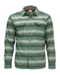 Simms Gallatin Flannel Shirt Moss Stripe