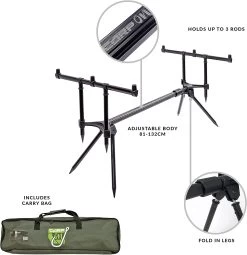 Lightweight Aluminium 3 Rod Adjustable Rod Pod 81-132cm -Visuitrusting Winkel rod pod fixed legs 81 132cm b
