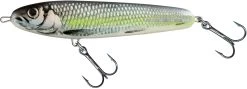 Salmo Sweeper Glidebait -Visuitrusting Winkel sinking sweeper jerkbait lures silver chartreuse shad